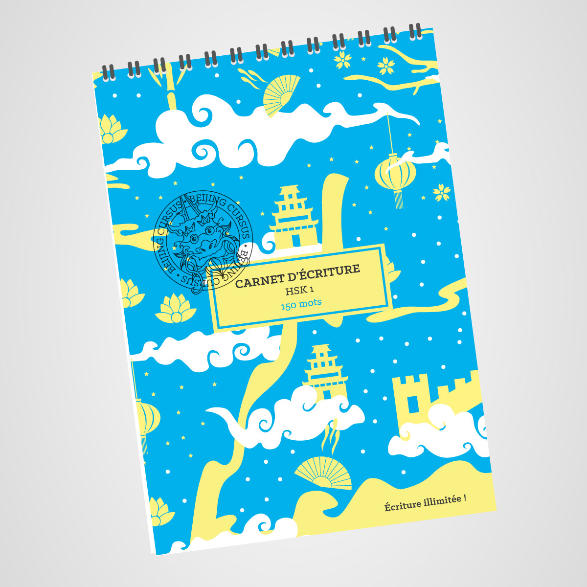 carnet d'écriture cahier d'écriture chinois mandarin HSK1 débutant Beijing Cursus