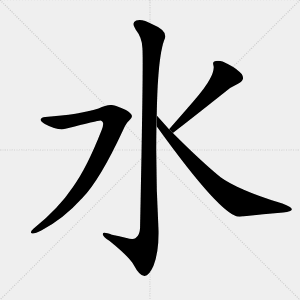 shui – eau en chinois Ecrire en chinois - Caractères chinois - Beijing Cursus