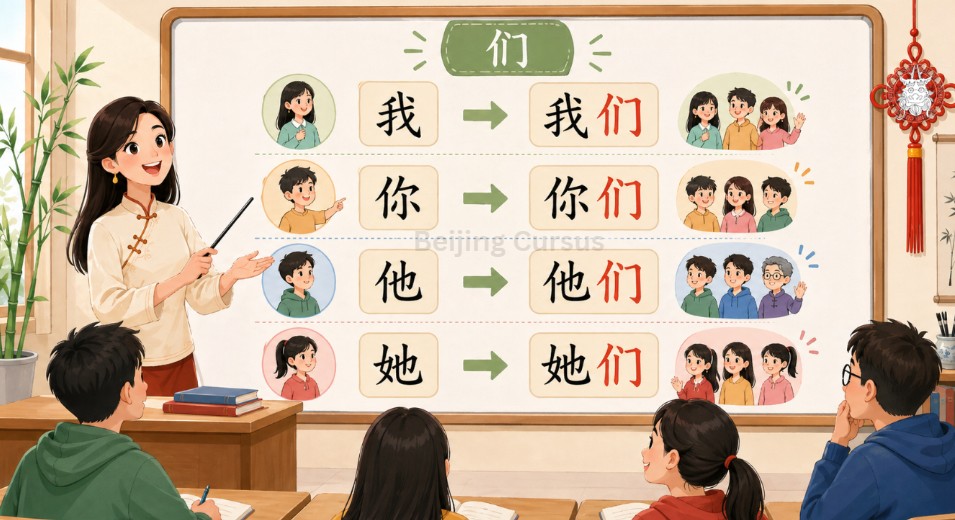 Pronoms personnels au pluriel en chinois - HSK 1 - Apprendre le chinois débutant - Beijing Cursus